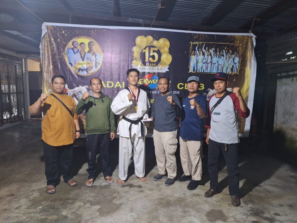 Atlet Taekwondo Asahan, EMJ Sianipar Sabet Emas di POPPROVSU 2024