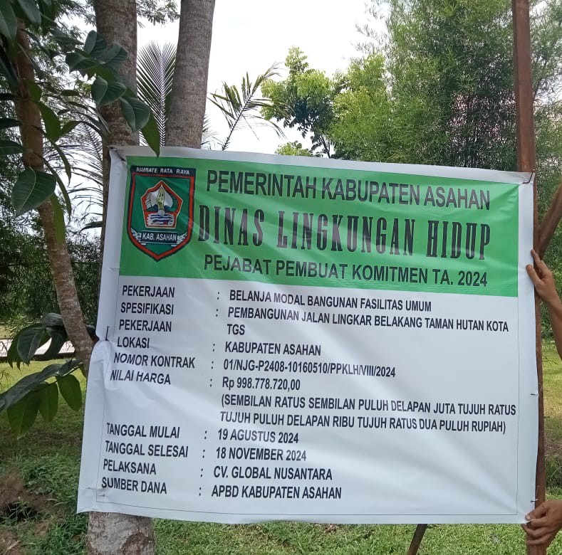 Pembangunan Rabat Beton Hutan Kota TGS di Kisaran Berbiaya Rp.998 Juta Terkesan Asal Jadi dan Tak Bermutu