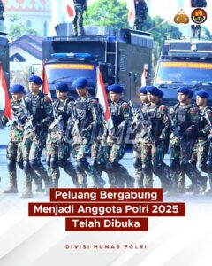 Penerimaan Anggota Polri Tahun 2025 Resmi Dibuka