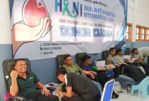 Bapas Kelas I Jambi Ikut Donor Darah, Wujud Nyata Dukung HANI 2025 dan Perangi Narkoba