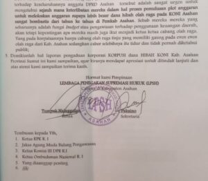 Dugaan Korupsi Dana Hibah Rp.52,5 Miliar di KONI Asahan: Oknum DPRD Terlibat, 37 Cabor Disorot
