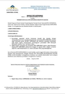DPW ASPRUMNAS Sumut Mandatkan Pembentukan DPD Asahan, Rapat Perdana Telah Digelar