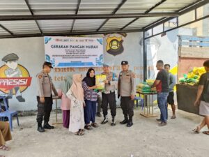 Polsek Bayung Lencir Gelar Gerakan Pangan Murah, Ratusan Warga Serbu 600 Karung Beras Murah