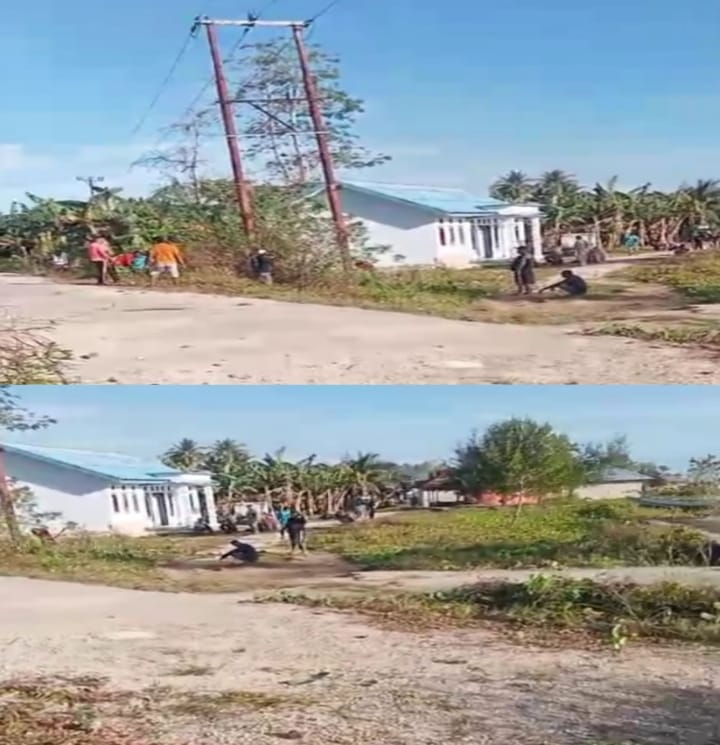 Gotong Royong Warga Desa Kilon wujudkan Lingkungan Bersih dan Sehat menyongsong HUT KKT.