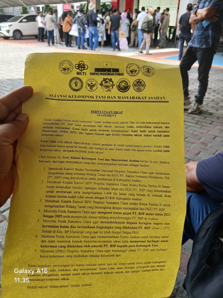 Aliansi Tani Asahan Lantang Bersikap: “Tanah Rakyat Bukan Milik Korporasi!”