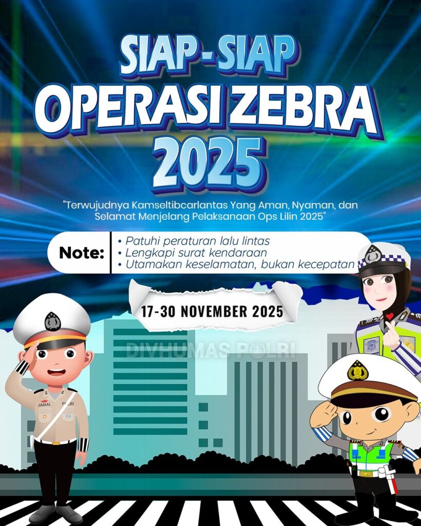 Satlantas Polres Asahan Gelar Penyuluhan Keselamatan pada Ops Zebra Toba 2025 di Jalan Cokro Aminoto
