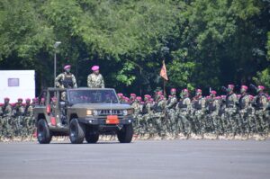 Danpasmar 1 Pimpin Prajuritnya Ikuti UpacaraHUT Ke-80 Korps Marinir