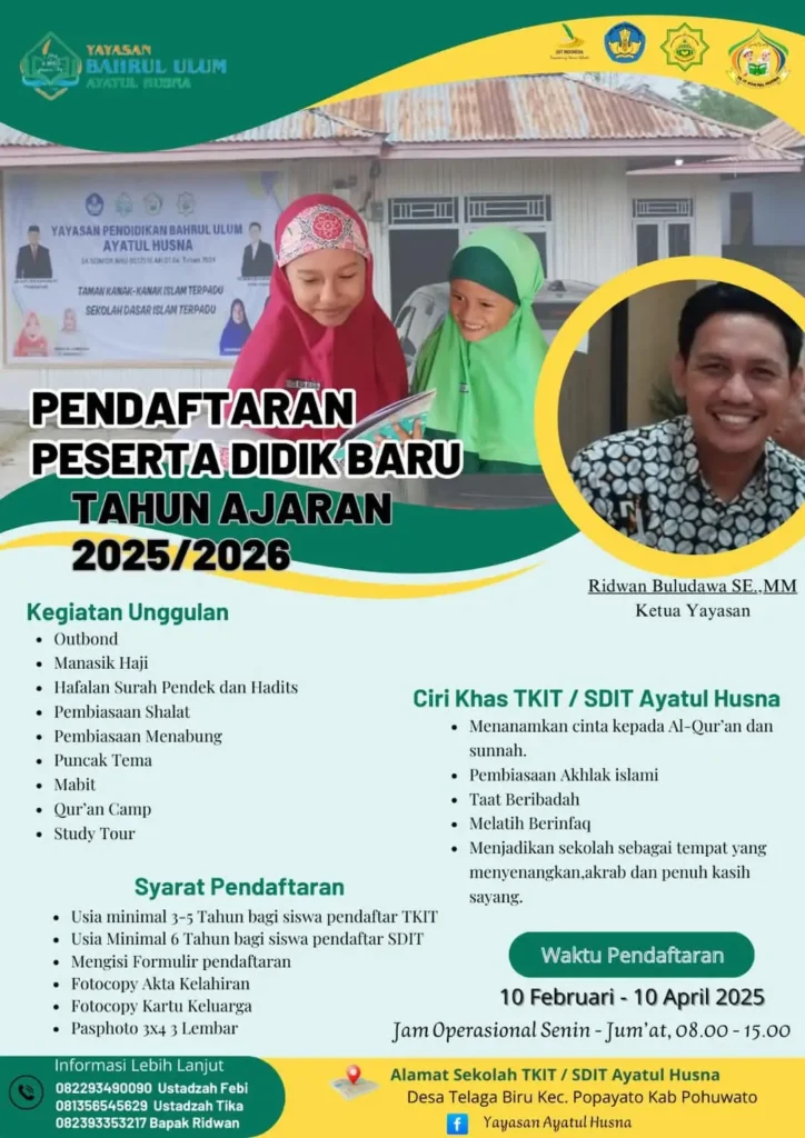 Yayasan Bahrul Ulum Ayatul Husna Hadir untuk Negeri: Membangun Generasi Rabbani di Popayato