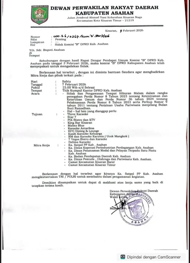 11 Hiburan Malam di Kisaran Dirazia, DPRD Asahan Tegaskan Penegakan Perda