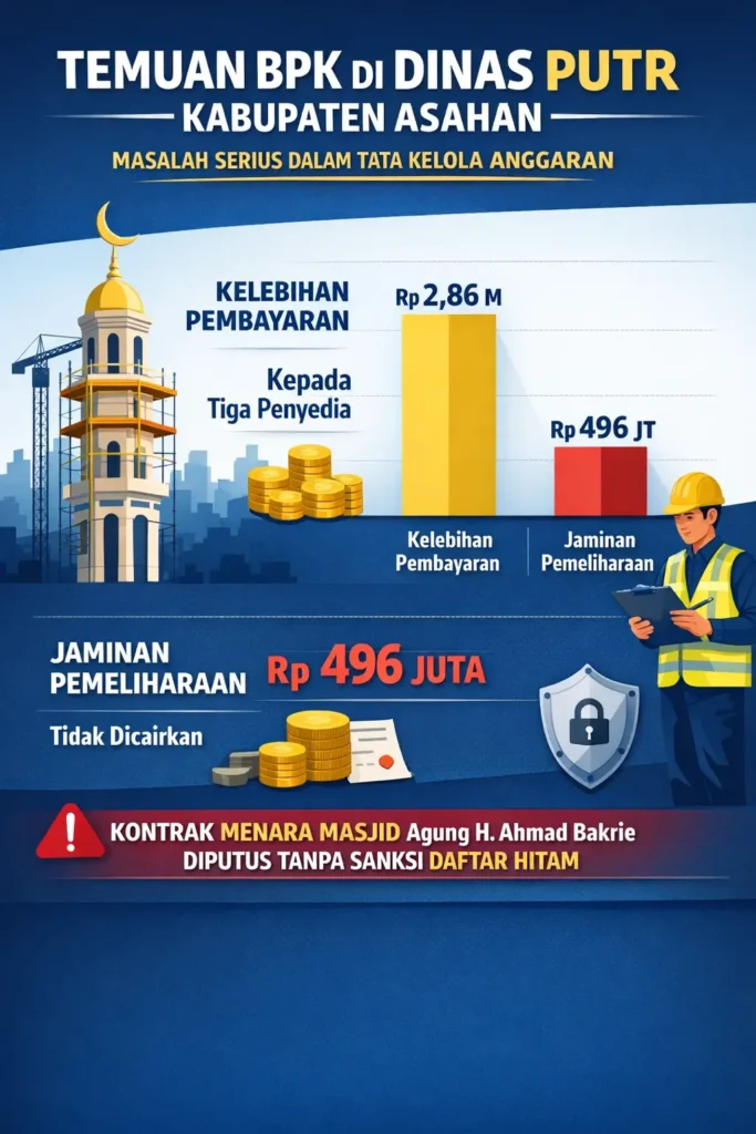 BPK RI Rekomendasikan Bupati Asahan Perbaiki Kelemahan, Kadis PUTR Paling Banyak Temuan TA 2024