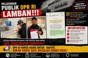 Layanan Pengaduan DPR RI Disorot, Warga Keluhkan Respons Lambat dan Tidak Transparan