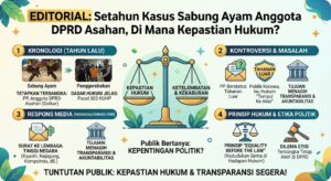 Editorial: Setahun Kasus Sabung Ayam Anggota DPRD Asahan, Di Mana Kepastian Hukum?