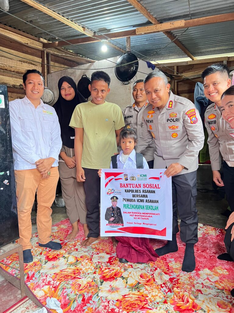 Kapolres Asahan dan Pemuda ICMI Gelar Bakti Sosial Sambut Hari Bhayangkara ke-80