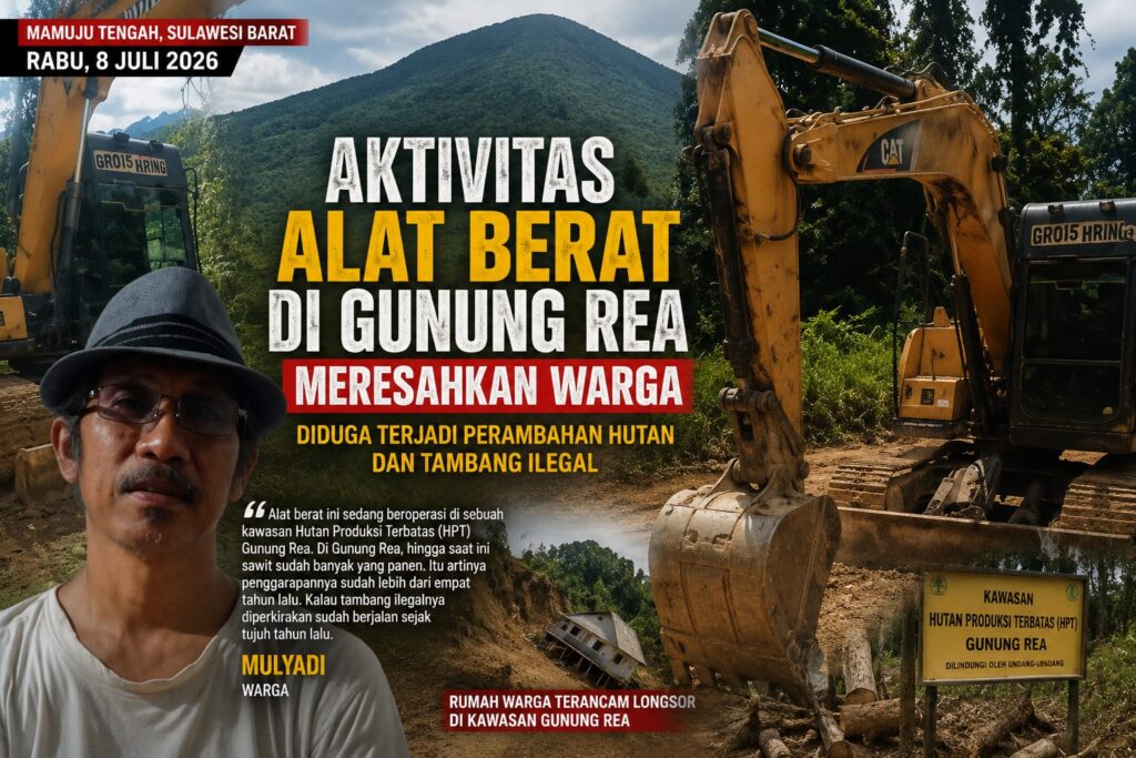 Aktivitas Alat Berat di Gunung Rea Mamuju Tengah Resahkan Warga, Diduga Masuk Kawasan HPT