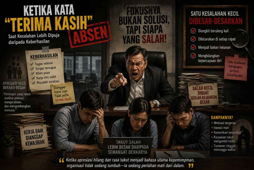 Ketika Kata “Terima Kasih” Absen: Saat Kesalahan Lebih Dipuja daripada Keberhasilan