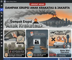 Dampak Erupsi Anak Krakatau: Jakarta Tertutup Abu Vulkanik, PJJ Diberlakukan hingga Penerbangan Ditunda