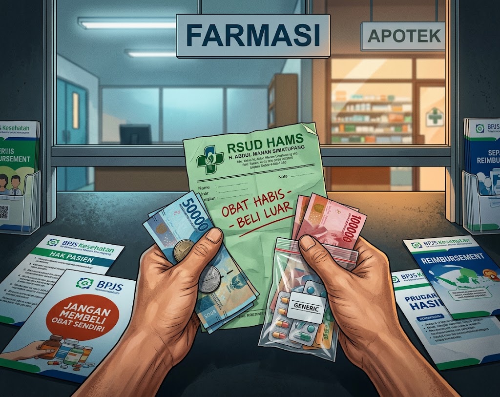 Obat BPJS Kosong di RSUD HAMS, Pasien Terpaksa Beli Sendiri Tanpa Kejelasan Reimbursement