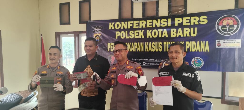 Polsek Kota Baru Jambi Ungkap Empat Kasus, Sejumlah Tersangka Diamankan
