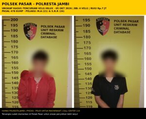 Polsek Pasar Jambi Ungkap Pencurian Velg Hilux, Dua Terduga Pelaku Diamankan