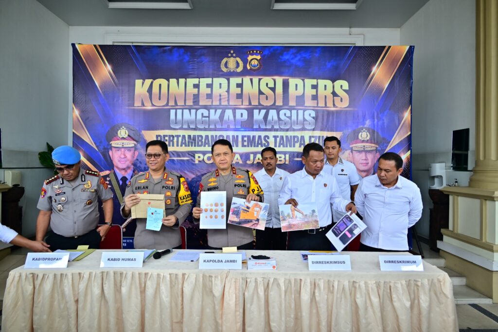 Polda Jambi Ungkap 32 Kasus PETI, 71 Orang Jadi Tersangka Sepanjang 2026