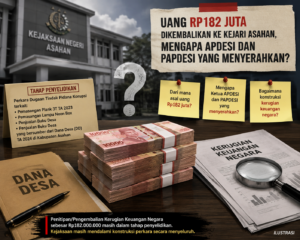 Uang Rp182 Juta Dititipkan ke Kejari Asahan, Mengapa APDESI dan PAPDESI yang Mengembalikan?